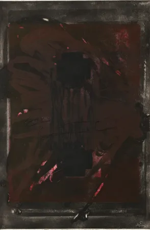 彫版 Tàpies - Symétrique noir 