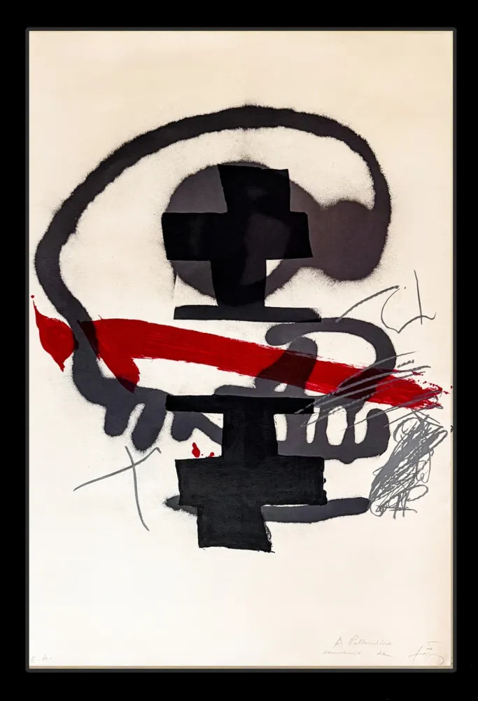 リトグラフ Tàpies - Untitled