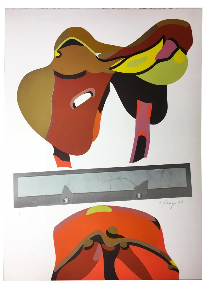 リトグラフ Telemaque - SELLE RÈGLE GRISE (1979).