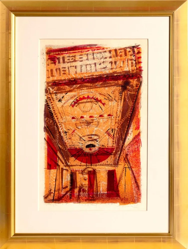 リトグラフ Thiebaud - Theater Marquee