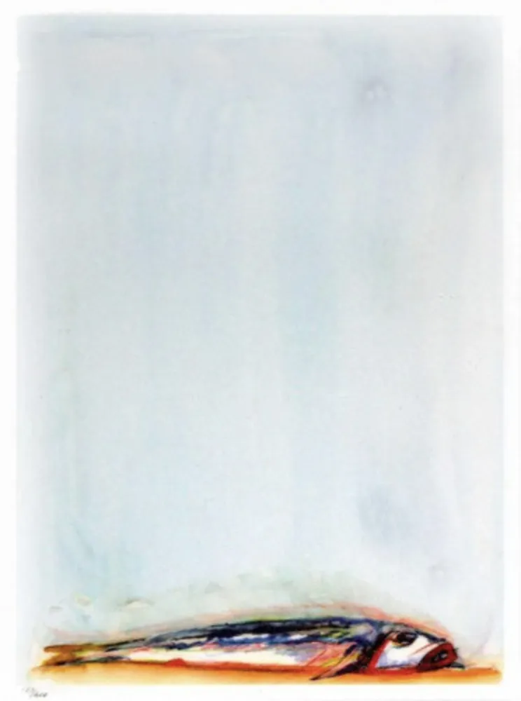 リトグラフ Thiebaud - Trout Fishing in America