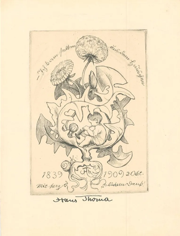 彫版 Thoma - Ich kam selten aus dem Häuschen