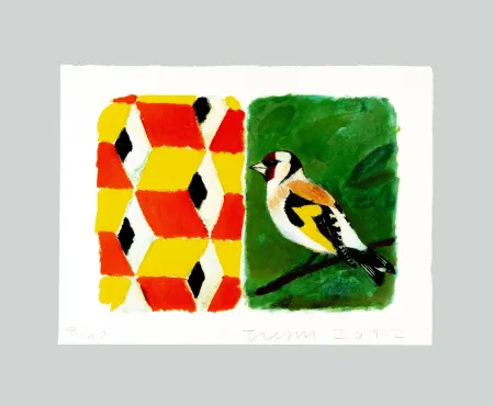 カーボランダム Tilson - The Stones of Venice. Goldfinch. Diptych