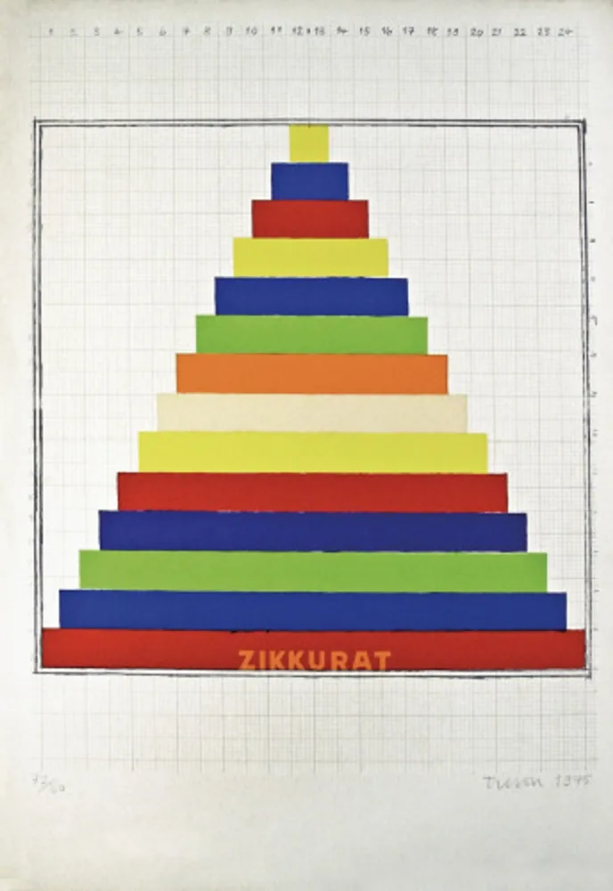 リトグラフ Tilson - Zikkurat