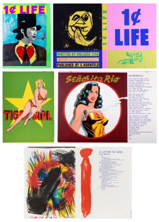 挿絵入り本 Ting - 1¢ LIFE (One Cent Life) by Walasse Ting. Warhol, Lichtenstein, Francis, Mitchell, Indiana, Ramos, Jorn… (1964)