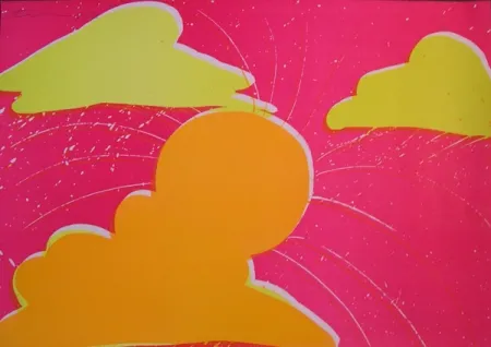 リトグラフ Ting - Coucher de soleil du Sud