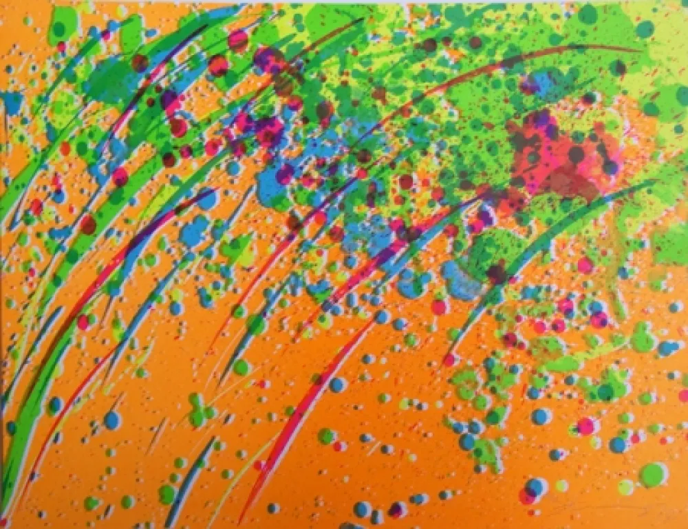 リトグラフ Ting - Pluie orange