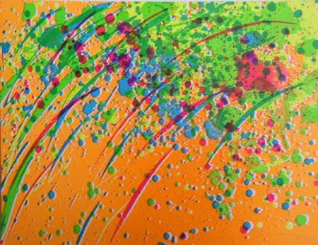 リトグラフ Ting - Pluie orange