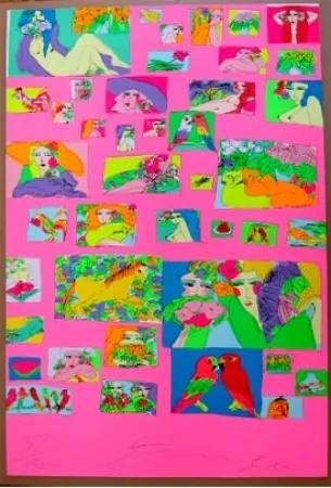 シルクスクリーン Ting - Things I like (Fond Rose)