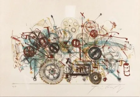 リトグラフ Tinguely - Meta-machine 