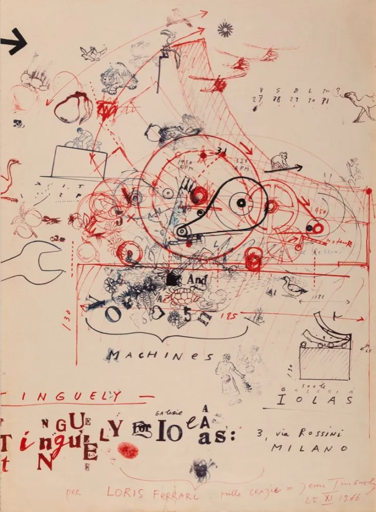 オフセット Tinguely - Tinguely - Galleria Iolas, 1966