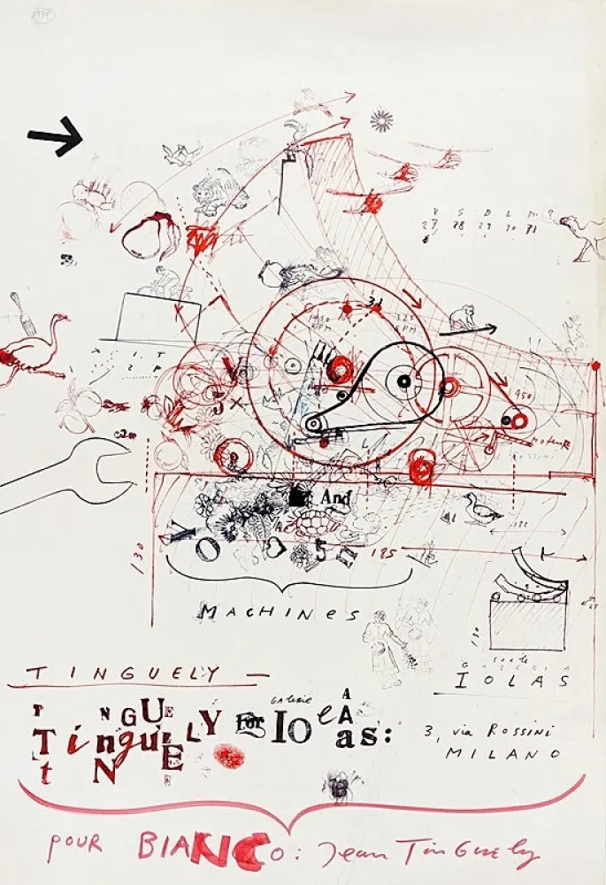 オフセット Tinguely - Tinguely - Galleria Iolas, 1966