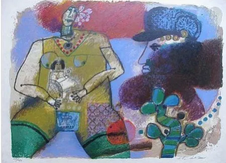 リトグラフ Tobiasse - Composition