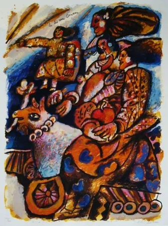 リトグラフ Tobiasse - Là bas vers Canaan