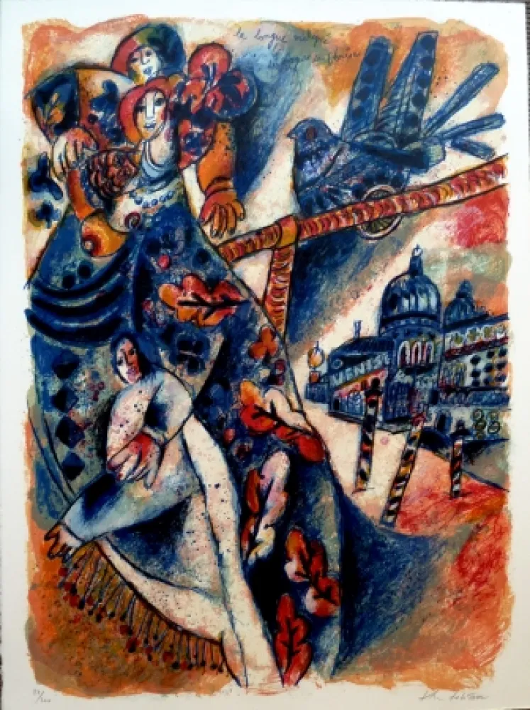 リトグラフ Tobiasse - La Longue Mélopée des Vases de Venise