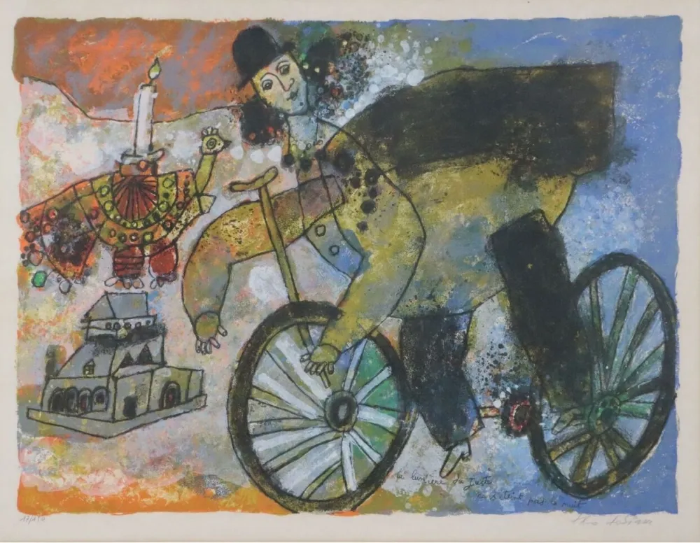 リトグラフ Tobiasse - La lumière du Juste ne s'éteint pas la nuit