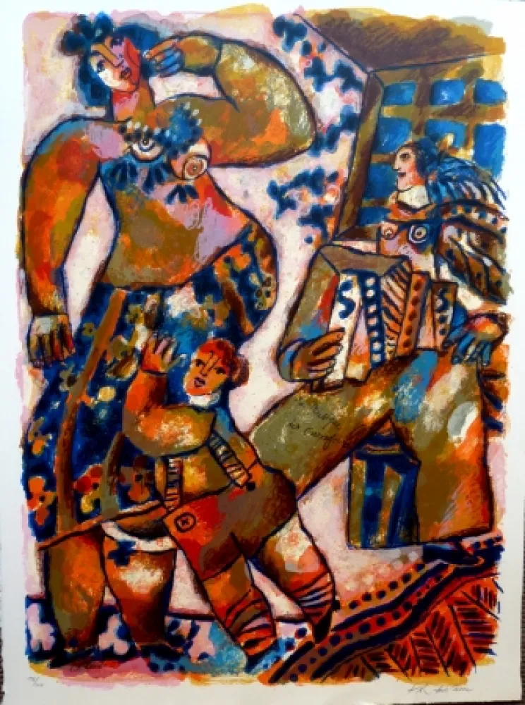 リトグラフ Tobiasse - La Musique des Carrefours