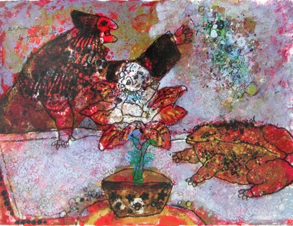 リトグラフ Tobiasse - La petite poussette, circa 1980