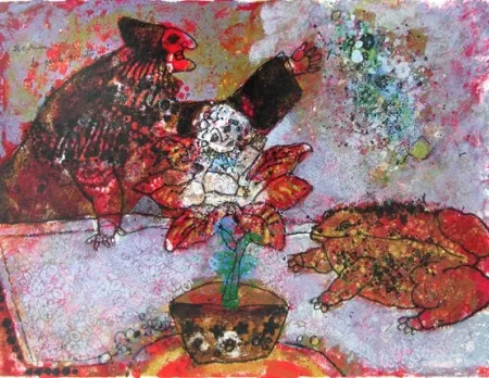 リトグラフ Tobiasse - La petite poussette, circa 1980