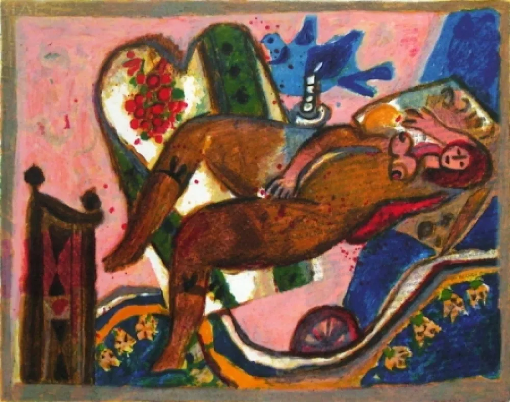 リトグラフ Tobiasse - Le cantique des cantiques VI