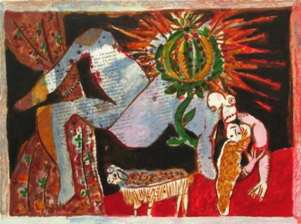 リトグラフ Tobiasse - Le cantique des cantiques VII