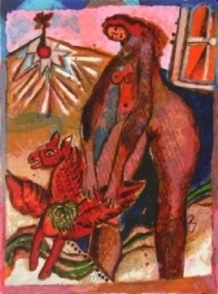 リトグラフ Tobiasse - Le cantique des cantiques VIII