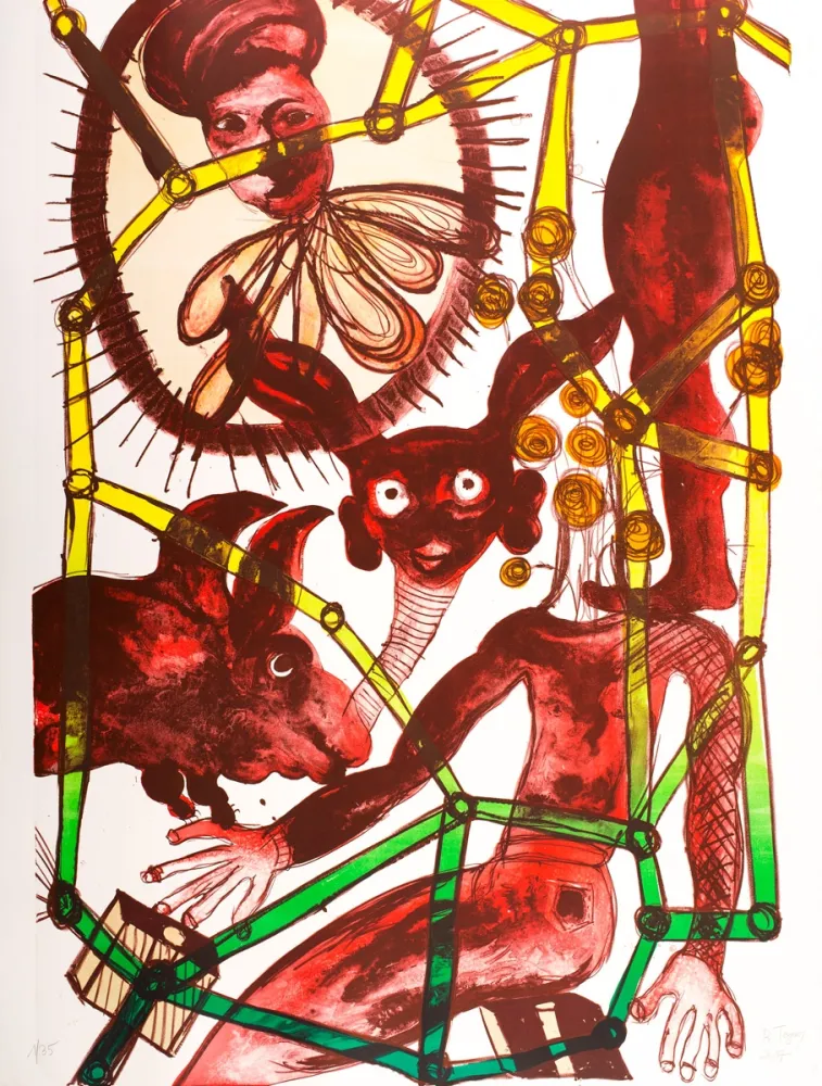 リトグラフ Toguo - Looking for your Track