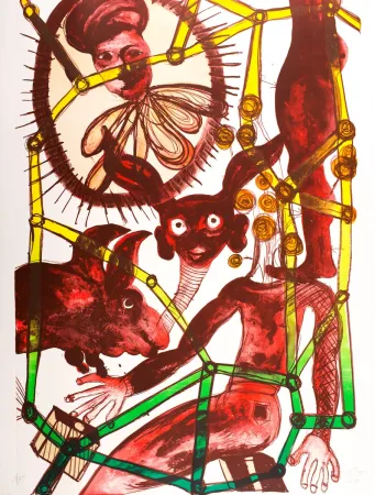 リトグラフ Toguo - Looking for your Track