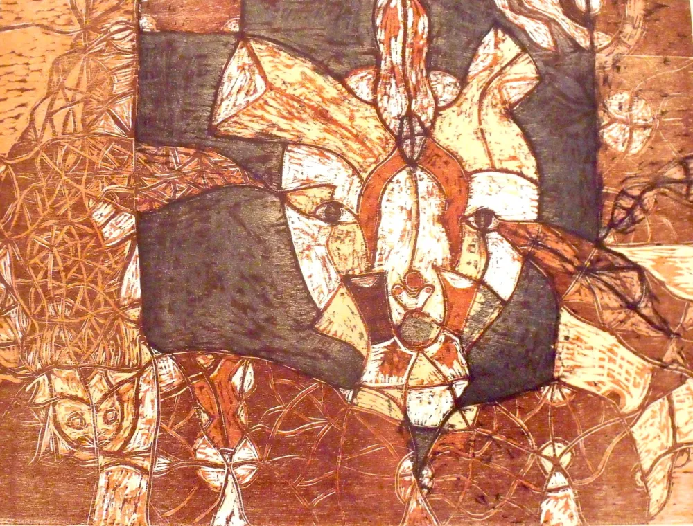 木版 Toledo - Autoretrato