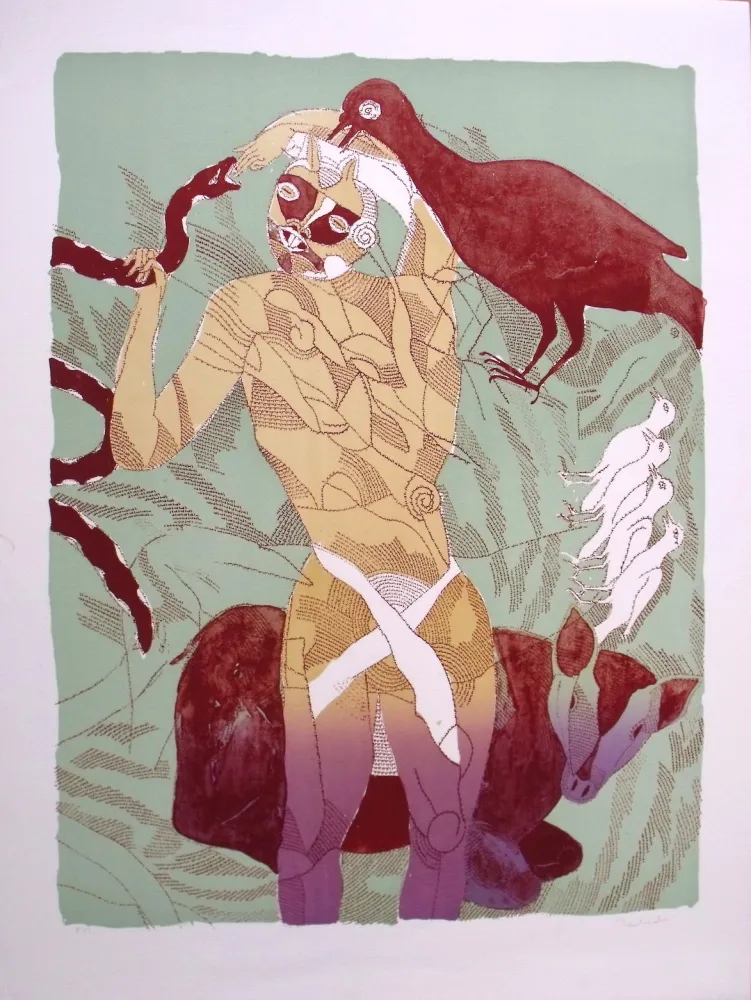 リトグラフ Toledo - Homme-Oiseau