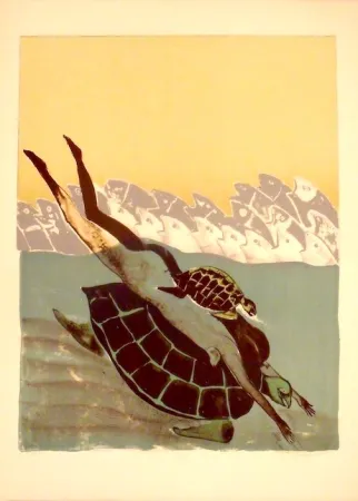 リトグラフ Toledo - Mujer Tortuga