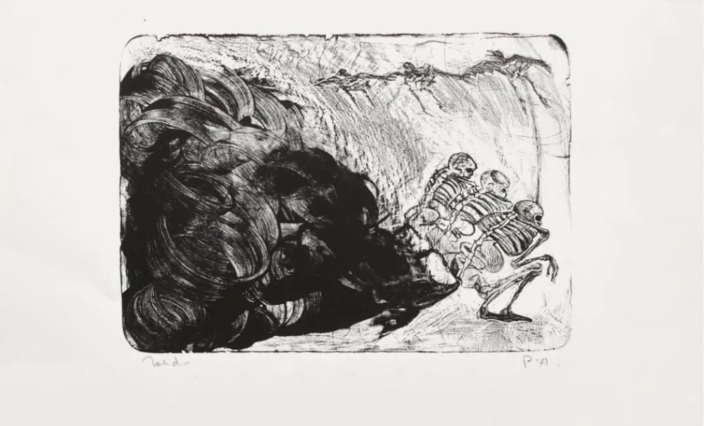 リトグラフ Toledo - Recuerdos de Mexico III