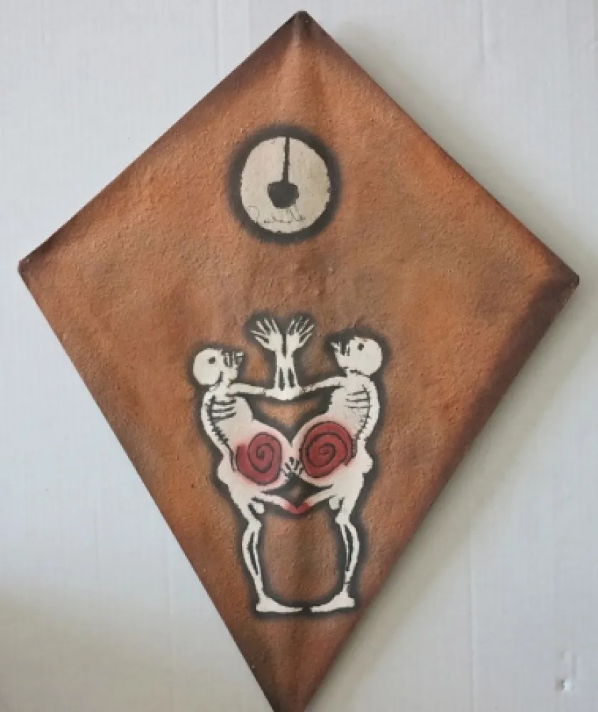 シルクスクリーン Toledo - Two monkey kite