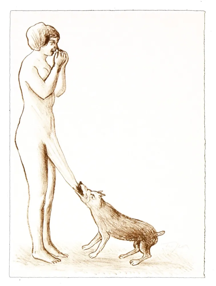 リトグラフ Topor - 2 Neuf Grâces