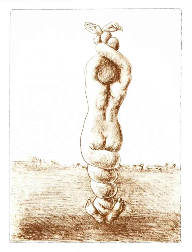 リトグラフ Topor - 3 Neuf Grâces