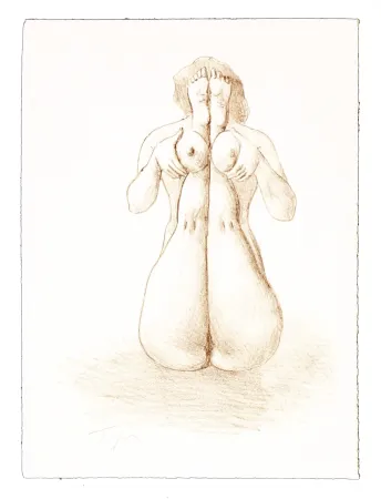 リトグラフ Topor - 7 Neuf Grâces