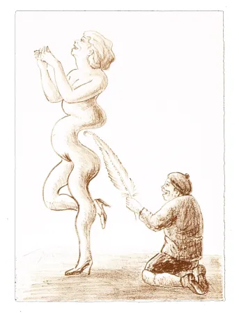 リトグラフ Topor - 8 Neuf Grâces