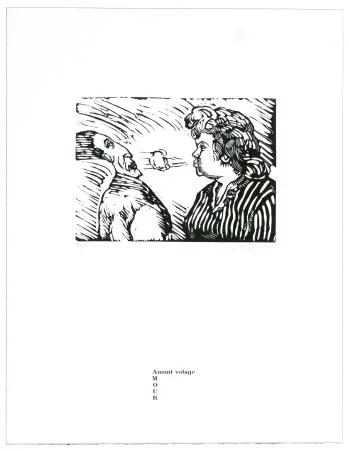 リトグラフ Topor - Amant volage