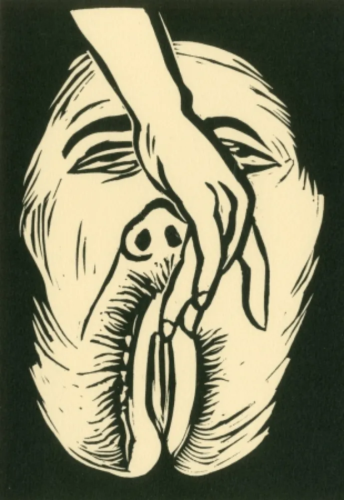 リノリウム彫版 Topor - Annulaire