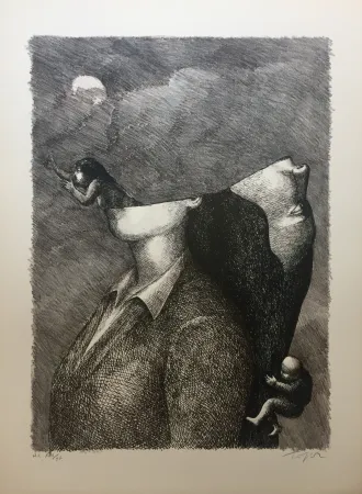 リトグラフ Topor - Ciel ouvert