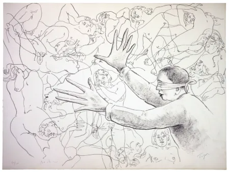 リトグラフ Topor - Colin Maillard