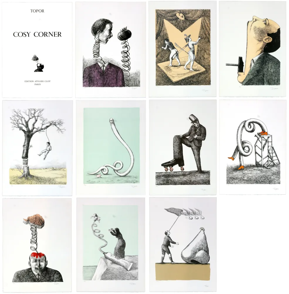 リトグラフ Topor - Cosy Corner