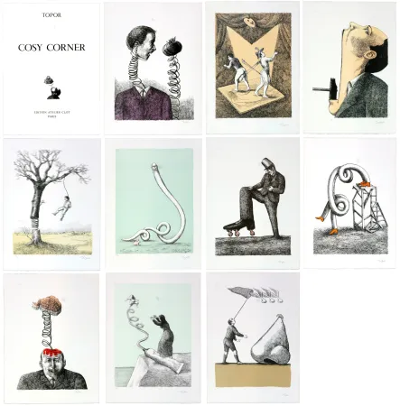 リトグラフ Topor - Cosy Corner