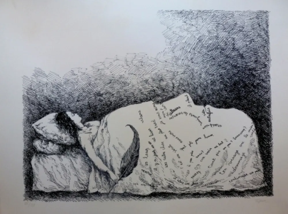 リトグラフ Topor - Endormie