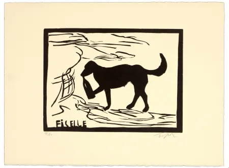 リノリウム彫版 Topor - Ficelle