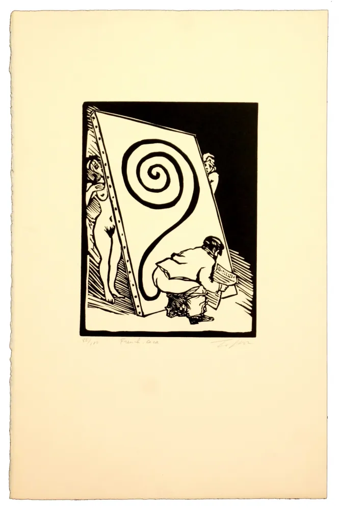 リノリウム彫版 Topor - French caca