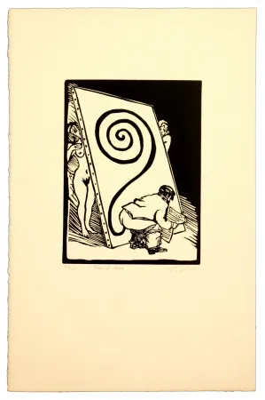 リノリウム彫版 Topor - French caca