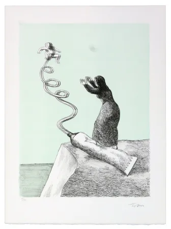 リトグラフ Topor - Fugue en tube mineur