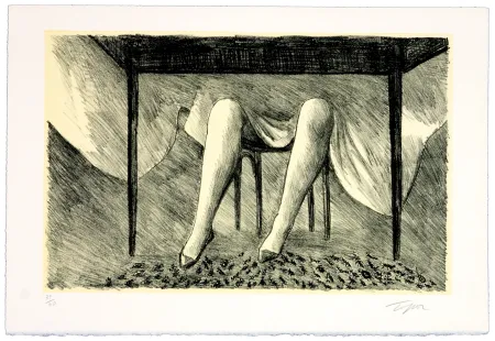 リトグラフ Topor - La couturière