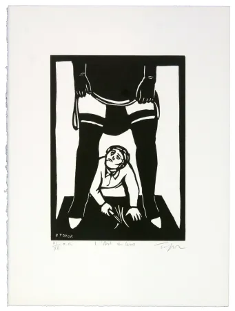 リトグラフ Topor - La dure école